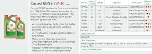 Castrol Alyva Edge 5W-30 LL sintetinė varikliams 5 L