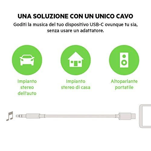 Belkin USB-C iki 3,5 mm garso kabelis, 0,9 m F7U079bt03-BLK