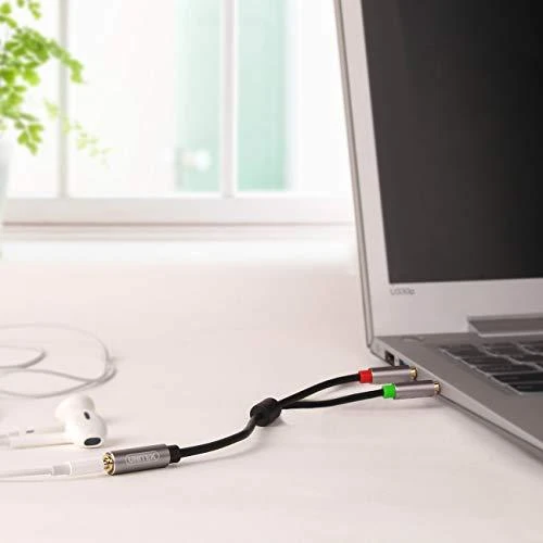 UNITEK Y-C957ABK Unitek Cable miniJack 3,5mm (F) - 2x 3,5mm (M) Y-C957ABK