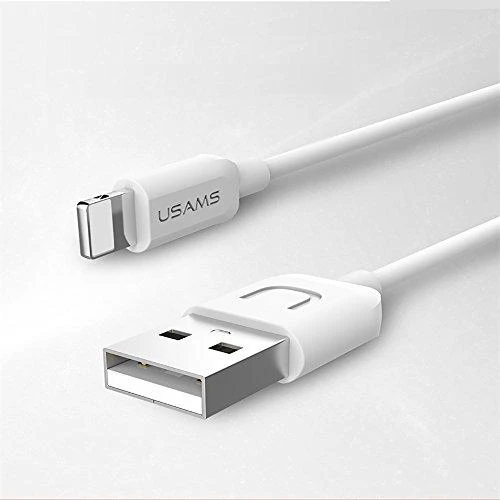 USAMS U-Turn Lightning kabelis 1m baltas 2A IPUSBXD02 (US-SJ097)