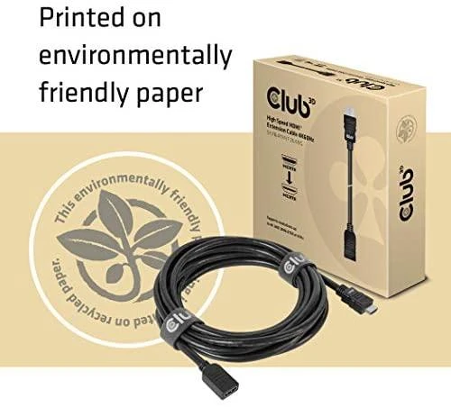 CLUB 3D didelės spartos HDMI™ prailginimo kabelis 4K60Hz M/F 5m