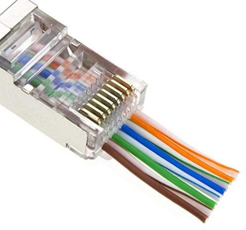 GEMBIRD LC-PTF-01/50 Gembird Universalus praėjimo modulinis FTP kištukas 8P8C, 50 vnt., tvirtas ir suvytas