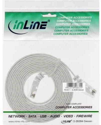 InLine 1m – U/UTP tinklo kabelis – 1000 Mbit – Cat.6 – RJ45 – balta (71601W)