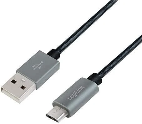 LOGILINK CU0132 LOGILINK – sinchronizavimas & įkrovimo laidas, USB į Micro USB kištukas, pilkas