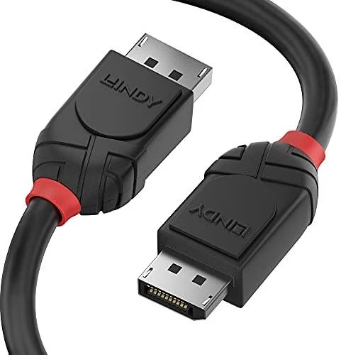 DisplayPort Kabelis - LINDY Juodas Line DisplayPort 1.2 Kabelis, M/M, 1 m, Juodas