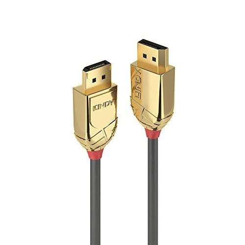 DisplayPort Kabelis - LINDY Gold Line DisplayPort 1.4 Kabelis, 3 m, Pilkas