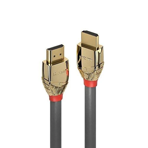 Gold Lindy HDMI 2.0 Standard M/M 10m pilka/auksinis