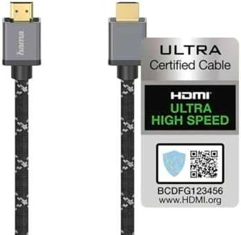 Hama HDMI 2.1 8K 3m, Premium, itin didelės spartos