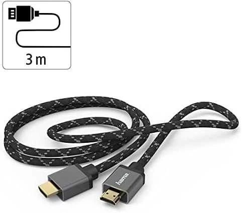 Hama HDMI 2.1 8K 3m, Premium, itin didelės spartos