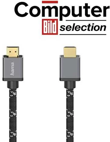 Cable Hama HDMI™ 2.1 auksinis-pl. 5m