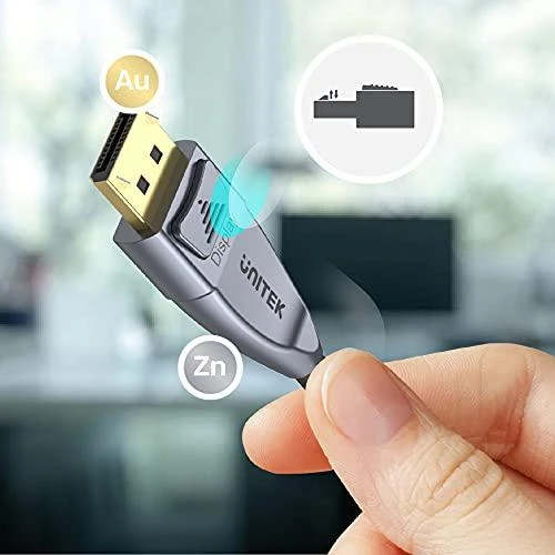 UNITEK C1616GY optinis kabelis DisplayPort 1.4 AOC 8K 10m