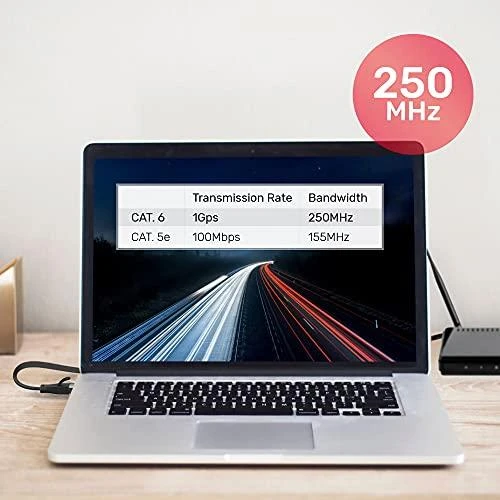 UNITEK C1815GBK Ethernet kabeliai FLAT UTP Ethernet Cat.6 20m