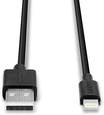 USB Kabelis - LINDY USB Type A į Lightning Laidas, M/M, 480Mbps, Patvarus PVC, 3 m, Juodas