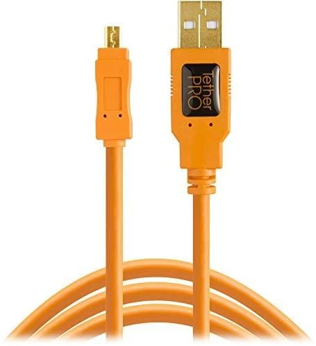 USB kabelis - Tether Tools Pro USB 2.0 Mini-B 4.6m
