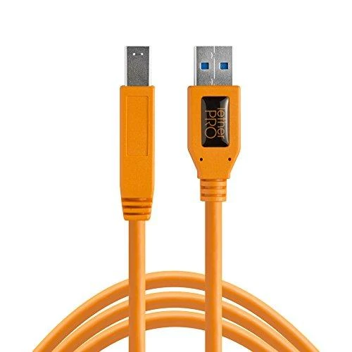 USB kabelis - Tether Tools Pro USB 3.0 M 4.6m oranžinis