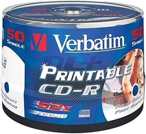 Verbatim CD-R AZO platus rašalinis spausdintuvas, spausdinamas be ID 700 MB 50 vnt