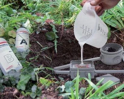Cellpack Power-Gel komponentų maišymas ir pripildymas