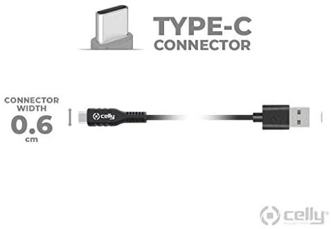 CELLY USB-C Į USB-C KABELIS 1M