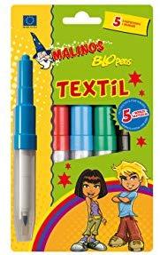 Centropen Flomasteriai tekstilei Malinos, 5 spalvos