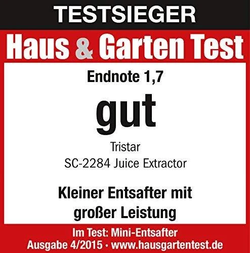 Sulčiaspaudė Juicer | Tristar | SC-2284 | Type Centrifugal juicer | Juodas/Nerūdijantis plienas | 400 W | Greičių skaičius 2
