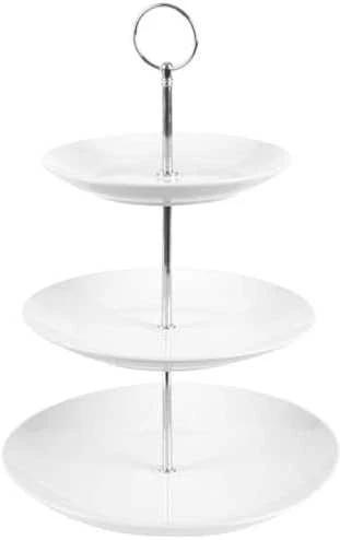 3 aukštų torto stovas Excellent Houseware KO-628900040, balto porceliano