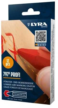 Tajima Trading Aps Lyra oliekridt 797 rød m/papir