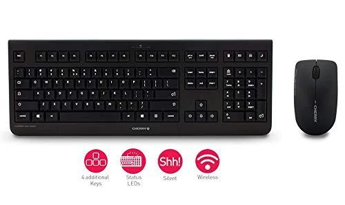 CHERRY DW 3000 klaviatūra Radijo dažnio belaidė QWERTY Anglų (JAV) Juoda