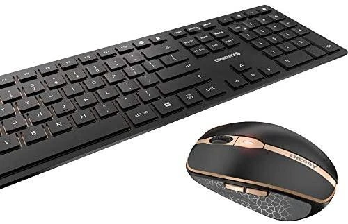 CHERRY DW 9000 SLIM klaviatūra RF belaidė + Bluetooth QWERTY Anglų (JAV) Juoda