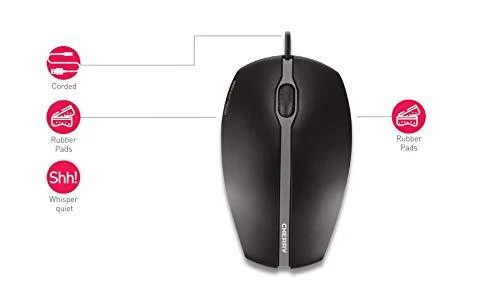 CHERRY Gentix Silent kompiuterinė pelė USB A tipo Optinis 1000 DPI Abiems rankoms