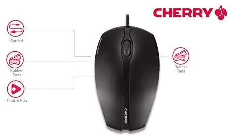 Pelė CHERRY MS-156, su laidu, juoda