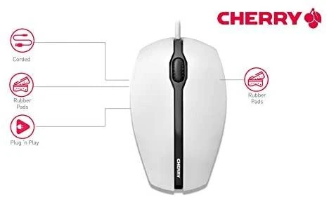CHERRY GENTIX kompiuterinė pelė USB A tipo Optinis 1000 DPI Abiems rankoms