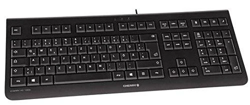 CHERRY KC 1000 klaviatūra USB Šveicariškas Juoda