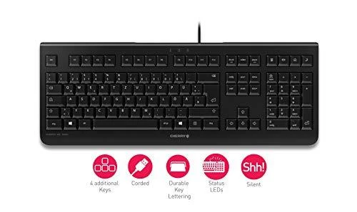 CHERRY KC 1000 klaviatūra USB QWERTZ Vokiečių Juoda