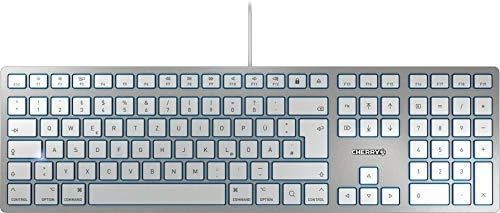 Klaviatūra Cherry KC 6000 SLIM FOR MAC, US, sidabrinė / TB-661-US