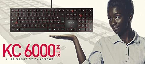 Plona klaviatūra CHERRY KC 6000 Slim, US išdėstymas