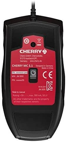 „CHERRY MC 3.1“, esports RGB žaidimų pelė, „Pixart“ jutiklis, 12 000 DPI, juoda JM-3000-2