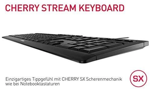 CHERRY JK-8500 klaviatūra USB QWERTZ Vokiečių Juoda