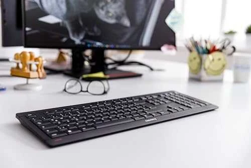 CHERRYSTREAMBLACK Klaviatūra - BELAIDIS USB ČEKIŠKAS