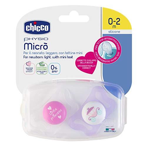 CHICCO PHYSIO MICRO Silikoonist lutt, 0-2m (Roosa)