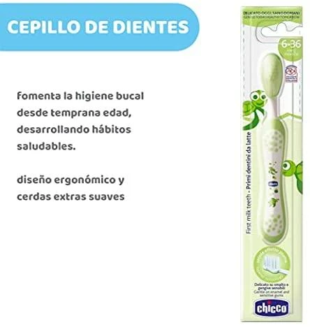 CHICCO Dantų šepetėlis vaikams, žalias