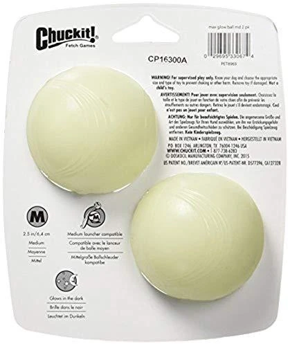 Chuckit! MAX GLOW M 2 vnt.. 6,5 cm