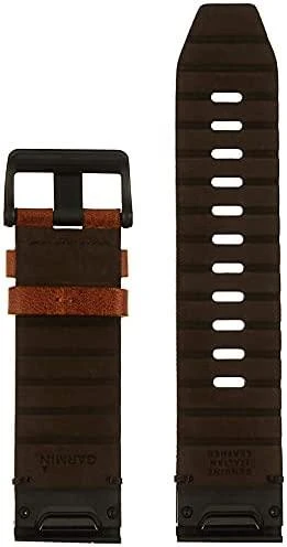 Išmaniojo laikrodžio Garmin greitai atsegamas, odinis dirželis, Rudos spalvos, 26mm