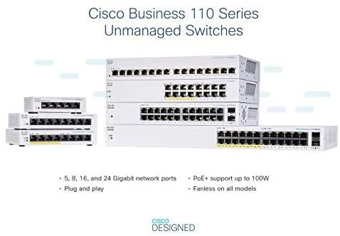 Šakotuvas Cisco CBS110 nevaldomas 5 prievadų GE, stalinis kompiuteris, išorinis PS