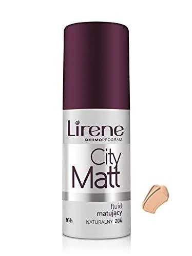 Lirene City Matt Matifying Liquid Foundation 204 Natural, 30 ml