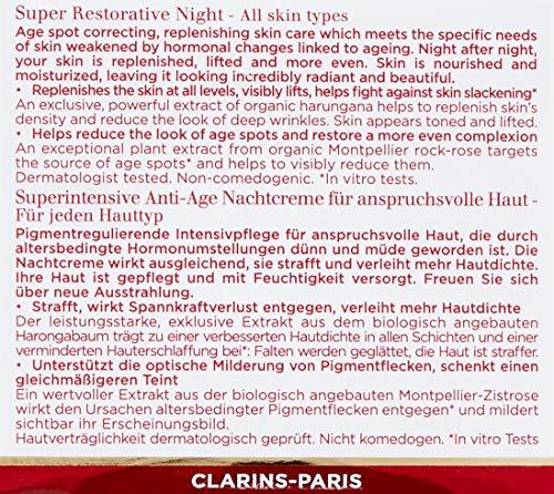 Clarins Super Restorative Naktinis kremas visų tipų odai, 50 ml