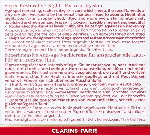 Clarins Super Restorative Naktinis labai sausai odai kremas, 50 ml