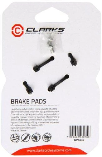 Clarks Stabdžių trinkelės CLARK'S CPS240 ROAD (Shimano, Campagnolo, Dry and Wet Conditions, Baltas estetiškas korpusas) 55mm juoda-raudona-pilka + 2x papildomi įdėklai