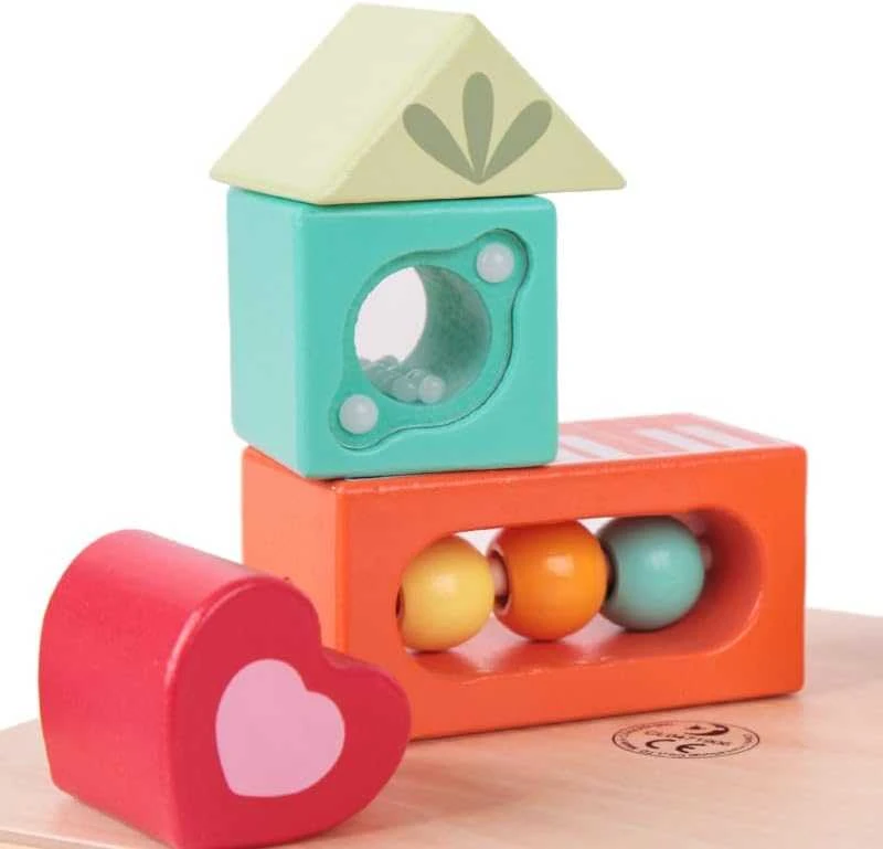 Medinės sensorinės kaladėlės su 7 funkcijomis CLASSIC WORLD Montessori