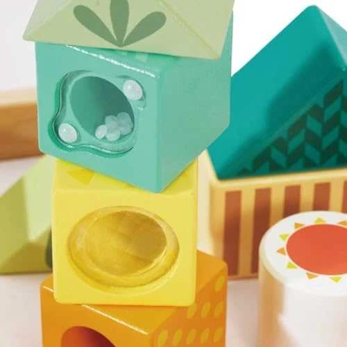 Medinės sensorinės kaladėlės su 7 funkcijomis CLASSIC WORLD Montessori