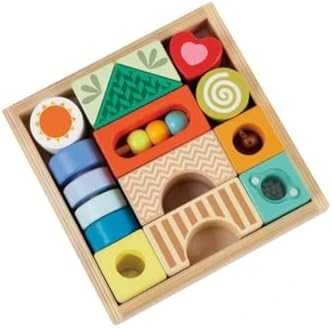 Medinės sensorinės kaladėlės su 7 funkcijomis CLASSIC WORLD Montessori